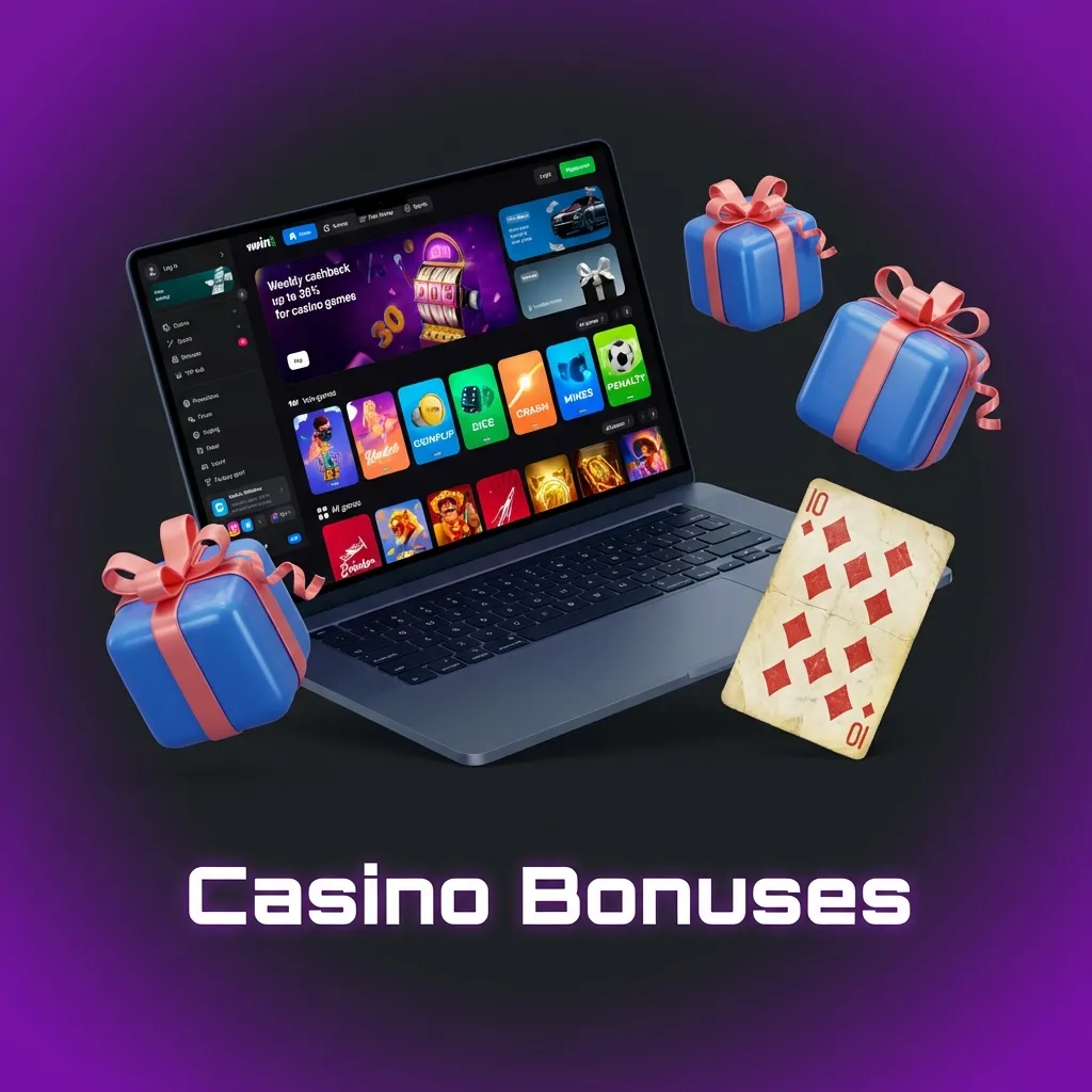 Casino promotions page showing weekly cashback, reload bonuses, slot tournaments, and table game offers with terms.