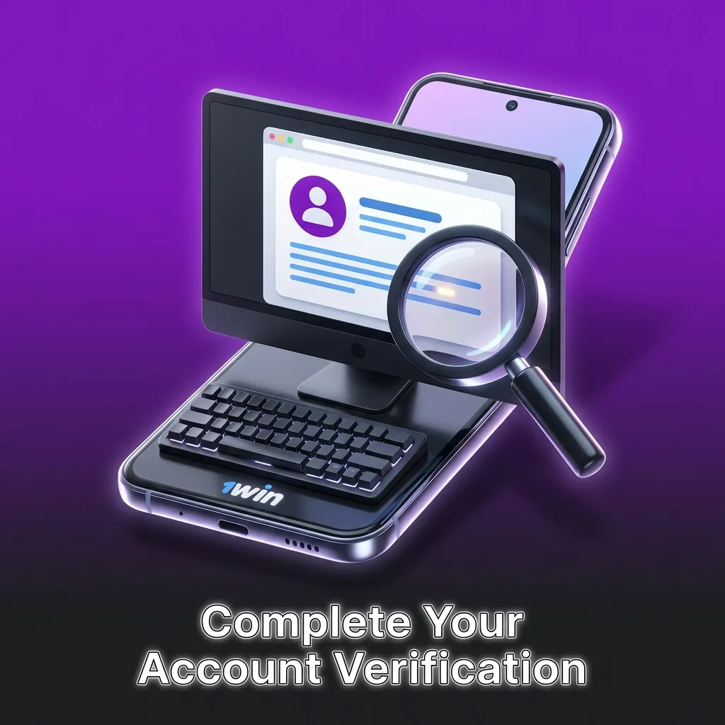 Step-by-step account verification guide showing profile access, ID upload, address proof, approval wait, and withdrawal access.