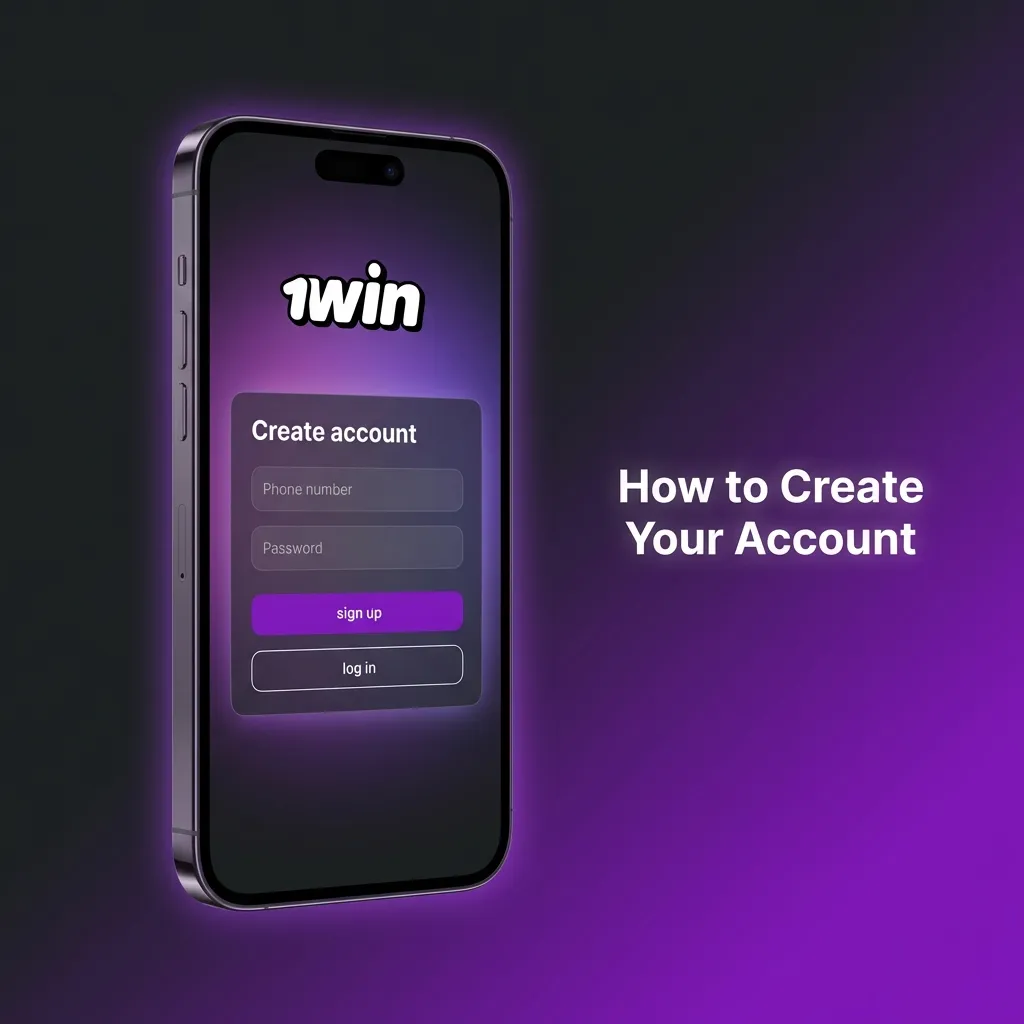 Step-by-step registration process showing phone verification, password creation, and currency selection for betting account