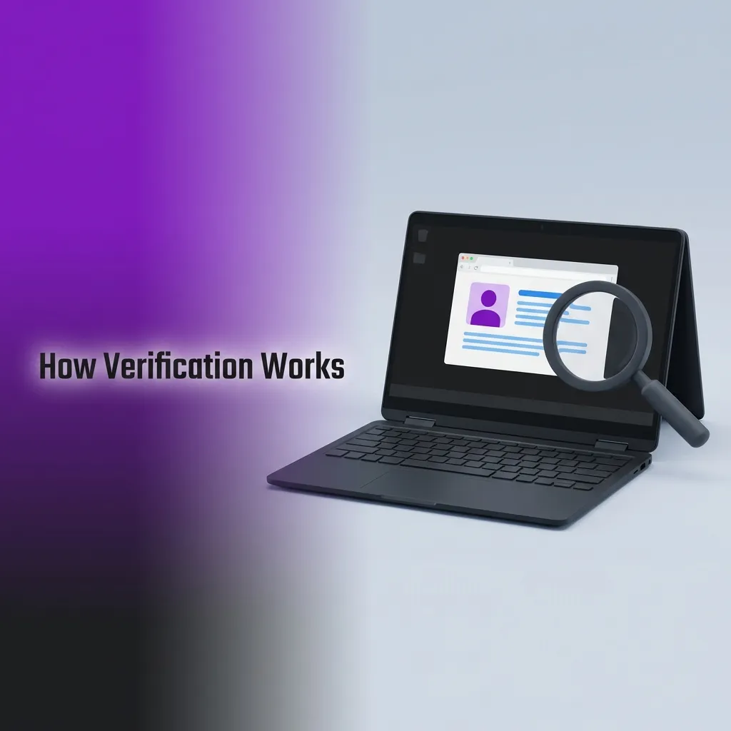 Step-by-step identity verification process showing document upload, ID submission, and approval for account security.