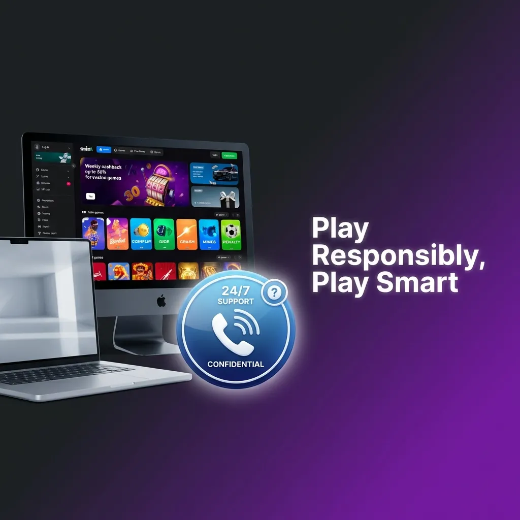 Responsible gambling tools interface showing deposit limits, loss controls, and self-exclusion options