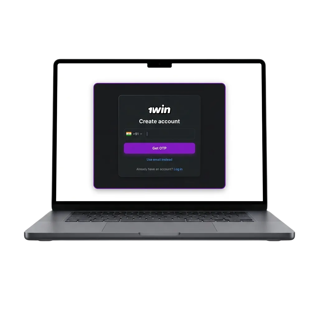 Indian players can quickly register and log in to 1win for sports betting, casino games, and a +500% welcome bonus.