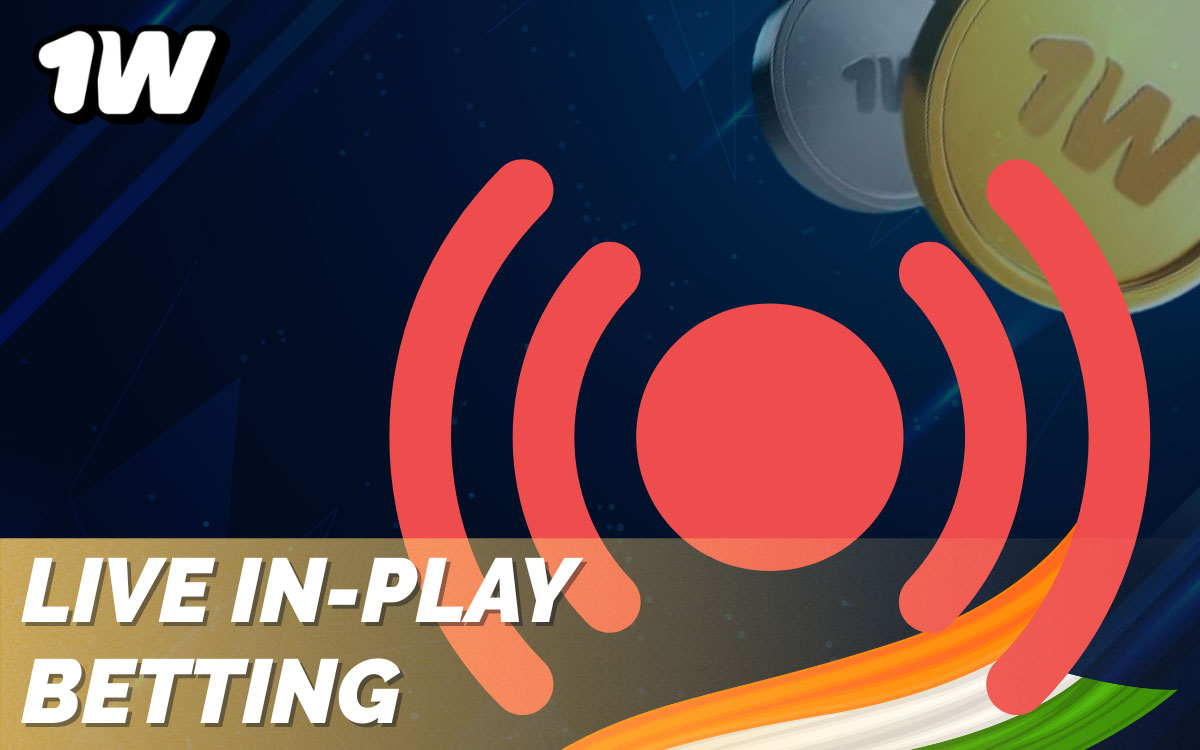 1win live in-play betting interface showing real-time odds for cricket, football, tennis and basketball markets